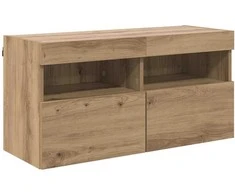 TV staliukas TV sieninė spintelė su LED Amatininkų ąžuolas 80 x 30 x 40 cm