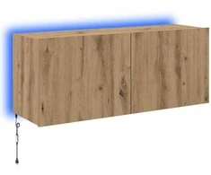 TV staliukas TV sieninė spintelė su LED Amatininkų ąžuolas 100 x 35 x 41 cm
