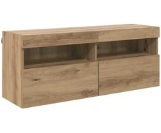 TV staliukas TV sieninė spintelė su LED Amatininkų ąžuolas 100 x 30 x 40 cm