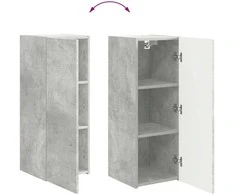 TV staliukas TV sieninė spintelė 30 x 31 x 80 cm Betoninė Apdirbta mediena