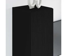 TV staliukas TV sieninė spintelė 30 x 31 x 80 cm Juoda Apdirbta mediena