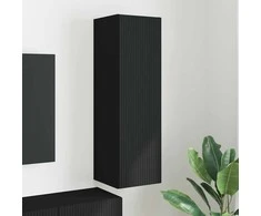 TV staliukas TV sieninė spintelė Juoda 30 x 31 x 100 cm Apdirbta mediena