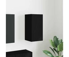 TV staliukas TV sieninė spintelė Juoda 30 x 31 x 60 cm Apdirbta mediena