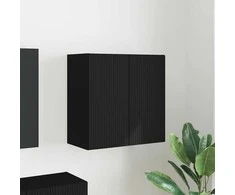 TV staliukas TV sieninė spintelė Juoda 59,5 x 31 x 60 cm Apdirbta mediena