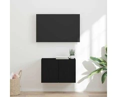 TV staliukas TV sieninė spintelė Juoda 59,5 x 31 x 40 cm Apdirbta mediena