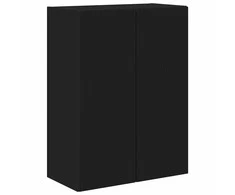 TV staliukas TV sieninė spintelė Juoda 59,5 x 31 x 80 cm Apdirbta mediena