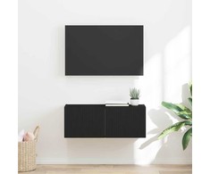 TV staliukas TV sieninė spintelė Juoda 78,5 x 31 x 29,5 cm Apdirbta mediena