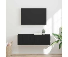 TV staliukas TV sieninė spintelė Juoda 98 x 31 x 29,5 cm Apdirbta mediena