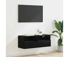 TV staliukas TV sieninė spintelė Juodas ąžuolas 80 x 30 x 30 cm