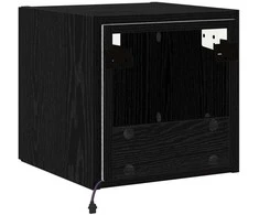 TV staliukas TV sieninė spintelė 30,5 x 35 x 30 cm Juodas ąžuolas