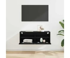 TV staliukas TV sieninė spintelė Juodas ąžuolas 80 x 30 x 30 cm
