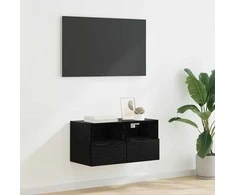 TV staliukas TV sieninė spintelė Juodas ąžuolas 60 x 30 x 30 cm