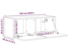TV staliukas TV sieninė spintelė 78,5 x 31 x 29,5 cm Meistrų ąžuolas