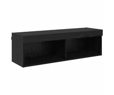 TV staliukas TV sieninė spintelė su LED Juodas ąžuolas 100 x 30 x 30 cm