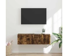 TV staliukas TV sieninė spintelė Rūkyta ąžuolas 98 x 31 x 29,5 cm