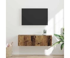 TV staliukas TV sieninė spintelė Senovinis medis 98 x 31 x 29,5 cm