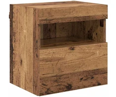 TV staliukas TV sieninė spintelė su LED Senovinis medis 40 x 30 x 40 cm