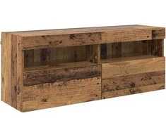 TV staliukas TV sieninė spintelė su LED Senovinis medis 100 x 30 x 40 cm