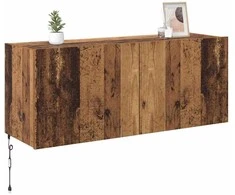 TV staliukas TV sieninė spintelė su LED Senovinis medis 100 x 35 x 41 cm