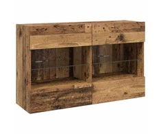TV staliukas TV sieninė spintelė su LED Senovinis medis 98,5 x 30 x 60,5 cm