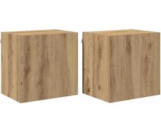 TV staliukas TV sieniniai spintelės 2 pcs Amatininkų ąžuolas 40,5x30x40cm