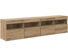 TV staliukas TV sieniniai spintelės 2 pcs Amatininkų ąžuolas 80 x 30 x 40 cm