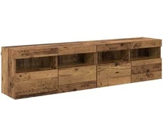 TV staliukas TV sieniniai spintelės 2 pcs Senovinis medis 80 x 30 x 40 cm