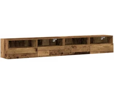 TV staliukas TV sieninė spintelė 2 pcs Senovinis medis 100 x 30 x 30 cm