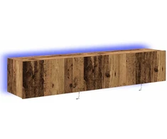 TV staliukas TV sieninė spintelė su LED 2 pcs Senas medis 80 x 35 x 31 cm