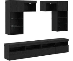 TV staliukas TV sieniniai vienetai 6 pcs 100 x 30 x 40 cm Amatininkų ąžuolas