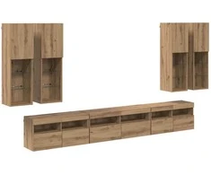 TV staliukas TV sieninio kabineto komplektas 7 pcs Amatininkų ąžuolas