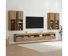 TV staliukas TV sieninio kabineto komplektas 7 pcs Amatininkų ąžuolas
