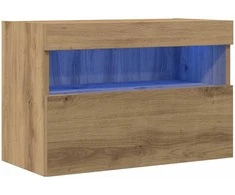 TV staliukas TV sieninė spintelė su LED artisano ąžuolo 60 x 30 x 40 cm