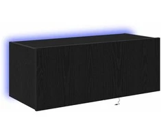TV staliukas TV sieninė spintelė su LED Juodas ąžuolas 80 x 35 x 31 cm