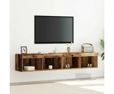 TV staliukas TV spintelių komplektas 2 pcs Sena mediena 80 x 30 x 30 cm