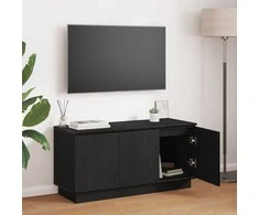 TV staliukas Televizoriaus spintelė Juodas ąžuolas 100 x 38 x 49 cm
