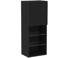 TV staliukas TV spintelių komplektas Juodas ąžuolas 40,5 x 30 x 102 cm