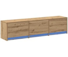 TV staliukas TV spintelė su LED su stalčių Meistrų ąžuolas 165 x 34 x 40 cm