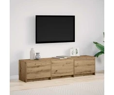 TV staliukas TV spintelė su LED su stalčių Meistrų ąžuolas 165 x 34 x 40 cm
