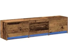 TV staliukas TV spintelė su LED su stalčių Senas medis 165 x 34 x 40 cm