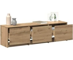 TV staliukas TV spintelė su LED su stalčių Meistrų ąžuolas 140 x 34 x 40 cm