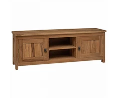 TV staliukas TV spintelė 110 x 30 x 40 cm Natūrali Kieto teka medžio