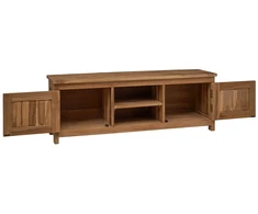 TV staliukas TV spintelė 110 x 30 x 40 cm Natūrali Kieto teka medžio