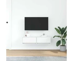 TV staliukas Televizoriaus spintelė su stalčių Balta 100 x 31 x 25,5 cm