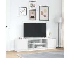 TV staliukas TV spintelė, balta, 188,5x41x50cm, inžinerinė mediena