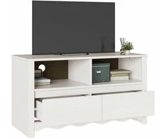 TV staliukas Televizoriaus spintelė su stalčių Drammen Balta 99 x 43 x 55 cm