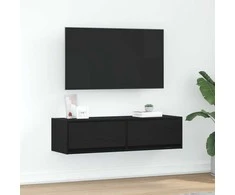 TV staliukas Televizoriaus spintelė juoda ąžuolo 100 x 31 x 25,5 cm