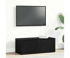 TV staliukas Televizoriaus spintelė su stalčių Juodas ąžuolas 80x34x30 cm