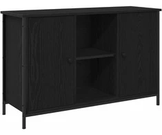 TV staliukas TV spintelių komplektas Juodas ąžuolas 101 x 35 x 65 cm