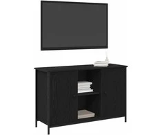 TV staliukas TV spintelių komplektas Juodas ąžuolas 101 x 35 x 65 cm
